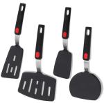 Silicone Spatula Turner Set of 4, Wiztoynia 600°F Heat Resistant Cooking Spatulas for Nonstick Cookware, BPA Free Rubber Spatula Large Kitchen Utensils Set for Egg, Pancake, Burger, Fish