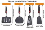 Silicone Spatula Turner Set of 4, Wiztoynia 600°F Heat Resistant Cooking Spatulas for Nonstick Cookware, BPA Free Rubber Spatula Large Kitchen Utensils Set for Egg, Pancake, Burger, Fish
