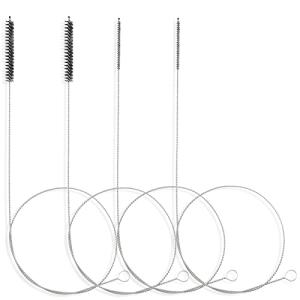 40 Inches Brush Cleaner for Cleaning Straw, Kegerator, Feeding Tube, Siphon Hose, Sunroof Drain, Refrigerator Drain, 4PCS (Black)