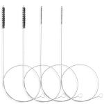 40 Inches Brush Cleaner for Cleaning Straw, Kegerator, Feeding Tube, Siphon Hose, Sunroof Drain, Refrigerator Drain, 4PCS (Black)