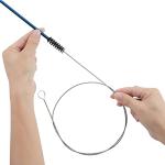 40 Inches Brush Cleaner for Cleaning Straw, Kegerator, Feeding Tube, Siphon Hose, Sunroof Drain, Refrigerator Drain, 4PCS (Black)