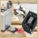 SEEDEEM 2 Slice Toaster - Stainless Steel With Color LCD Display, 7 Bread Shade Settings, 1.4'' Wide Slots, Bagel/Defrost/Reheat Functions, Removable Crumb Tray, 900W, Silver Metallic