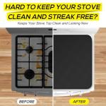 FLASLD Soft Gas Stove Burner Cover Fabric Mat, 29.5×21 Inches Foldable Easy Clean Gas Stove Protector, Anti Dust Stove Covers, Washable Stove Guard Top Protector