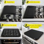 FLASLD Soft Gas Stove Burner Cover Fabric Mat, 29.5×21 Inches Foldable Easy Clean Gas Stove Protector, Anti Dust Stove Covers, Washable Stove Guard Top Protector