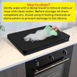 FLASLD Soft Gas Stove Burner Cover Fabric Mat, 29.5×21 Inches Foldable Easy Clean Gas Stove Protector, Anti Dust Stove Covers, Washable Stove Guard Top Protector