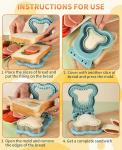 Geyynow Uncrustable Sandwich Maker, 2PCS Crustless Sandwich Cutter and Sealer for Kids Breakfast and Lunches