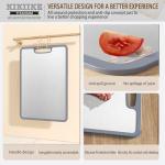 Titanium Cutting Board Double-sided non-slip silicone edging Pure Titanium Cutting Boards for Kitchen - Double-Sided Food-Grade Chopping Board Non-Stick Durable and easy to clean (Small)
