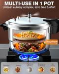 WantJoin 14Qt Aluminum Pressure Cooker w/Release Valve & Multiple Protective Devices,Pressure Canner Compatible with Gas & Induction Cooker,Canner Rack Included