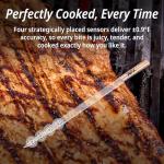 ThermoWorks RFX | Smart Wireless Meat Thermometer | Wi-Fi & Radio Frequency | Stronger Signal Than Bluetooth | Meat Probe for Use in Smoker, Grill, BBQ, Oven - 6-Probe Kit