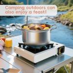 Deep Frying Pot with Basket, 4.2QT/4L 3-in-1 Multi-Functional Stainless Steel Stove Top Deep Fryer Pot with Basket and Oil strainer For Frying, Stewing, Boiling for Kitchen and Camping