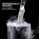 KYOKU Serrated Bread Knife - 8" - Shogun Series - Japanese VG10 Steel Core Damascus Blade - with Sheath & Case