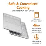 Amazon Basics Ceramic Nonstick Baking Sheets & Cooling Rack Set, Non-Toxic, Half Sheet Size, 2-Pack, Gray