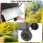 Kendane Charcoal Grill with Side Shelf, 353 Sq.Inch Cooking Area,Large Smoker Barbecue Grill with Warming Rack,Outdoor BBQ Grill with Charcoal Tray for Yard, Camping, Picnic