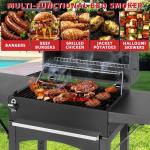 Kendane Charcoal Grill with Side Shelf, 353 Sq.Inch Cooking Area,Large Smoker Barbecue Grill with Warming Rack,Outdoor BBQ Grill with Charcoal Tray for Yard, Camping, Picnic