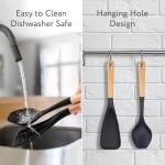 Spatula Spoon 2-Pack, Silicone Cooking Spoon for Nonstick Cookwares, Multifunction Kitchen Utensils for Cooking, Serving, Mixing, Scoop, Scrape and More