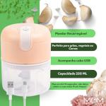 Mini Food Processor 3 Blades Electric 250ml Usb (Pink)