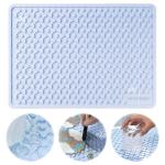 LET'S RESIN Premium Resin Collector Mat, 20" x 14"Large Easy Clean Silicone Mat for Crafts, Epoxy Resin,Placemat(Blue)