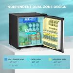 EUHOMY 1.7 Cu.Ft Mini Fridge with Freezer, Reversible Single Door Compact Refrigerator, Adjustable Thermostat, Energy Saving, Mini Fridge for Bedroom, Office, Dorm, Silver