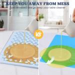 LET'S RESIN Premium Resin Collector Mat, 20" x 14"Large Easy Clean Silicone Mat for Crafts, Epoxy Resin,Placemat(Blue)