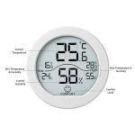 SECRUI Digital Hygrometer Thermometer for Room Temperature Humidity Meter Indoor Thermometer Accuracy Calibration LCD Temperature Sensor with Maximum and Minimum Records, TH1, White