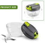 Multi-Function Manual Food Chopper & Processors with Handle and Cover,Vegetable Chopper Shredder,Garlic Press,Suitable for Onions Garlic Peppers Carrots Gingers Fruits,Ideal Gift for Kitchen(Green)