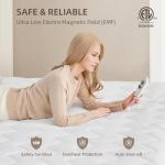 Bwarm Premium Multi-Zone Electric Heated Mattress Pad Queen Size, 60" x 80", Dual Controllers, 9 Heat Settings, 1-12 Hours Auto Off, Individual Body and Feet Settings, Machine Washable