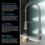 KRAUS Britt 2-in-1 Commercial Style Pull-Down Single Handle Water Filter Kitchen Faucet for Reverse Osmosis or Water Filtration System in Matte Black, KFF-1691MB