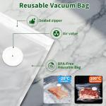 SIHUADON Vacuum Sealer for Food, Porable Handheld Vacuum Sealer Machine with Visible Water Tank & 30 Reusable Bags, Seal Food 5X Fresh Longer for Kitchen, BBQ, Camping, Home