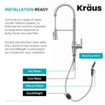 KRAUS Britt 2-in-1 Commercial Style Pull-Down Single Handle Water Filter Kitchen Faucet for Reverse Osmosis or Water Filtration System in Matte Black, KFF-1691MB