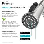 KRAUS Britt 2-in-1 Commercial Style Pull-Down Single Handle Water Filter Kitchen Faucet for Reverse Osmosis or Water Filtration System in Matte Black, KFF-1691MB