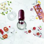 Cuisinart Stand Mixer, 12 Speed, 5.5 Quart Stainless Steel Bowl, Chef’s Whisk, Mixing Paddle, Dough Hook, Splash Guard w/ Pour Spout, Pinot Noir, SM-50PNNAS