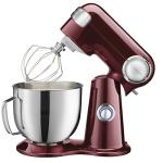 Cuisinart Stand Mixer, 12 Speed, 5.5 Quart Stainless Steel Bowl, Chef’s Whisk, Mixing Paddle, Dough Hook, Splash Guard w/ Pour Spout, Pinot Noir, SM-50PNNAS