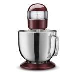 Cuisinart Stand Mixer, 12 Speed, 5.5 Quart Stainless Steel Bowl, Chef’s Whisk, Mixing Paddle, Dough Hook, Splash Guard w/ Pour Spout, Pinot Noir, SM-50PNNAS