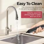 YARRAMATE Electric Milk Frother Wand, Fast Rechargeable Coffee Mixer with 2 Heads 3 Speeds, Handheld Drink Stirrer, Whisk Foam Maker for Lattes, Cappuccino, Matcha, Hot Chocolate (Black)