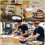 OUSHINAN 36PCS 8OZ Plastic Jars with Screw On Lids, Labels Refillable Empty Round Slime Containers for Storing Dry Food, Honey Jam, Cream, Butter, Lotion (White)