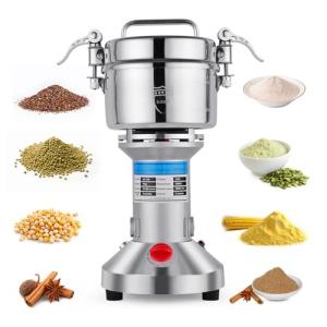 Yaofafa Grain Mill Grinder - High-Speed 750g 304 Stainless Steel Professional Grain Mill & Spice Grinder for Kitchen and Coffee Shop - Grinds Grains, Corn, Coffee, and Dry Spices with Easy Operation