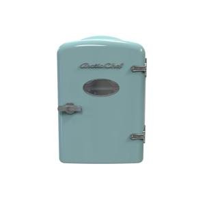ARCTIC CHEF RMIS129-BLUE Mini Retro 6 Can Beverage Refrigerator-Blue,0.14 cubic feet