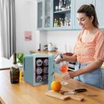 ARCTIC CHEF RMIS129-BLUE Mini Retro 6 Can Beverage Refrigerator-Blue,0.14 cubic feet