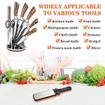 Diamond Sharpening Stone,400/1000 Grit Handheld Double-Sided Diamond Sharpener 5 in 1 Honeycomb Surface Knife Sharpener Plate Whetstone with Ceramic & Tungsten Steel Scissor Slot for Kitchen Outdoor