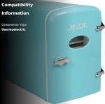 ARCTIC CHEF RMIS129-BLUE Mini Retro 6 Can Beverage Refrigerator-Blue,0.14 cubic feet