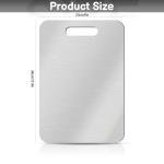 Titanium Cutting Board, Stainless Steel Cutting Boards for Kitchen, Double Sided Food-Grade Titanium Board for Cutting Vegetables And Meat (13.4 x 9 inch)