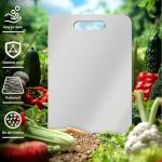 Titanium Cutting Board, Stainless Steel Cutting Boards for Kitchen, Double Sided Food-Grade Titanium Board for Cutting Vegetables And Meat (13.4 x 9 inch)