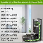 12 Pack Dirt Disposal Bags Compatible with Robotic Vacuum Cleaner i3, i3+, i7, i7+, i8, i8+, i4, i4+, i1, i1+, i6, i6+, j7, j7+, s9, s9 Plus, i & s j Series Vacuum Bags Bin Bags Replacement Parts