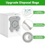 12 Pack Dirt Disposal Bags Compatible with Robotic Vacuum Cleaner i3, i3+, i7, i7+, i8, i8+, i4, i4+, i1, i1+, i6, i6+, j7, j7+, s9, s9 Plus, i & s j Series Vacuum Bags Bin Bags Replacement Parts