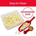 West Bend Popcorn Popper Machine Theater Style on Wheeled Cart with Non-Stick 2.5 Oz Stainless Steel Popcorn Kettle, Storage Shelf, and Popcorn Scoop, 10-Cup, Red