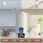 40oz Automatic Nut Milk Maker, 8 in 1 Plant Based Milk Machine for Homemade Almond, Oat, Milk Shake, Soy Milk & Non-Dairy Beverages with Delay Start/Self-Cleaning/Boil Water/Juice