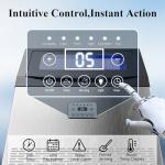 Mountman Commercial Ice Maker,110lbs/24H,Stainless Steel Under Counter Ice Machine with Water Filter,33lbs Storage Capacity, 50 Cubes in 14 Mins, Freestanding Ice Machine for Home/Bar/Cafe/Restaurant