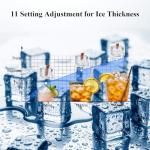 Mountman Commercial Ice Maker,110lbs/24H,Stainless Steel Under Counter Ice Machine with Water Filter,33lbs Storage Capacity, 50 Cubes in 14 Mins, Freestanding Ice Machine for Home/Bar/Cafe/Restaurant