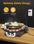 Soupify 2 in 1 Hot Pot with Grill, Electric Korean BBQ Grill, Independent Dual Temperature Control & Non-stick Pan, Multi-function Smokeless Barbecue Grill for Family and Friends Gathering