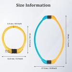 Hestya 3 Pieces Fridge Freezer Refrigerator Cabinet Lock, 10000 Combinations Safety Locks for French Doors, Safe Strap Kitchen Bathroom Doors Rv No Screw Fridge Lock(Black, Blue, Orange)